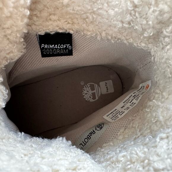 Timberland Puffer Boot in Light Grey Nubuck Blue Size 8.5 NWT - Picture 9 of 12